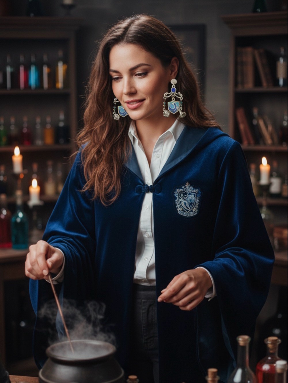 SGC619 Ravenclaw Harry Potter dangle earrings
